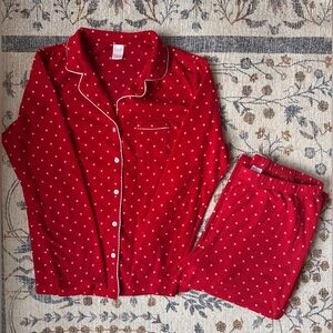 Red Christmas Pajama Matching Set with White Polka Dots | Size: S | Kohl’s